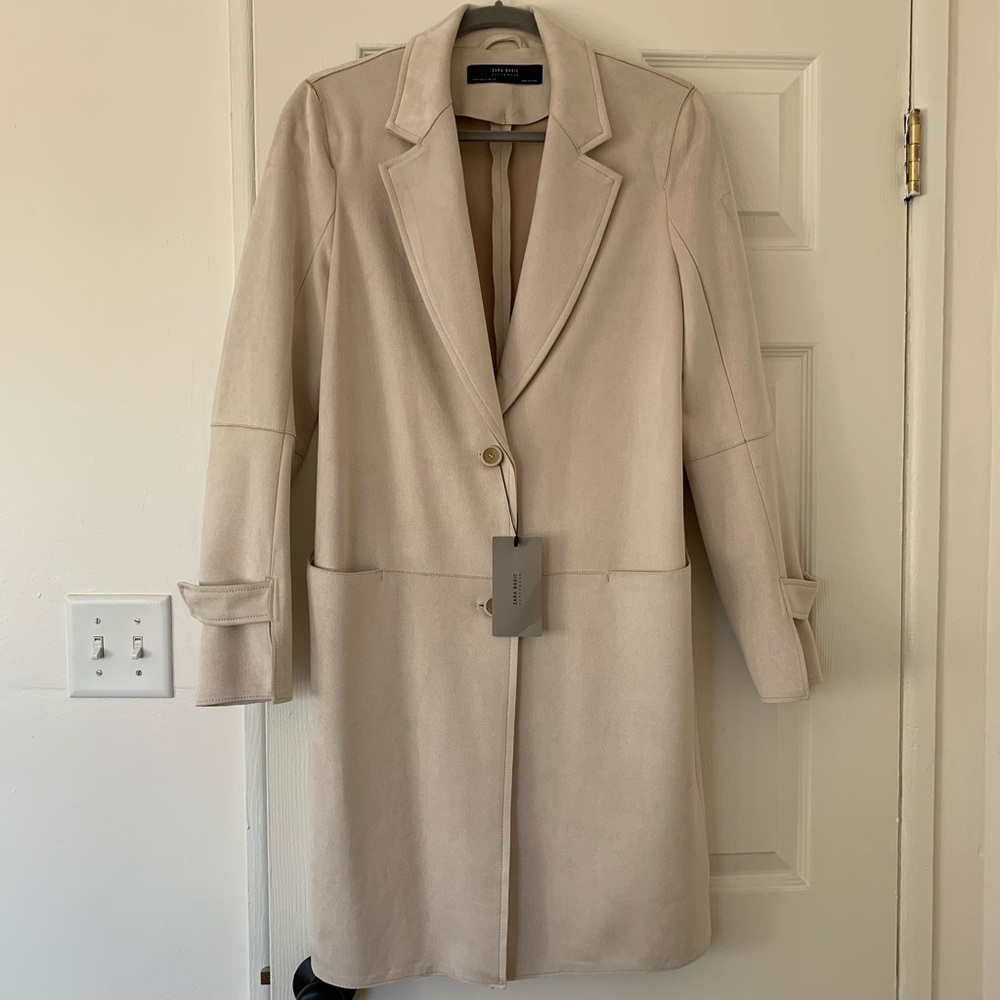 Zara- Nude Suede Jacket